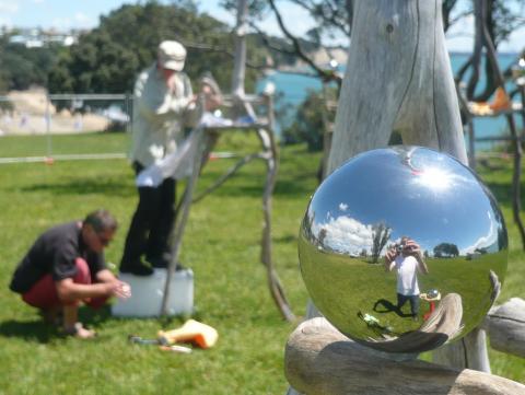 Stefan Gerstmann, NZ Sculpture OnShore exhibition 2010, photo by Rob Garrett