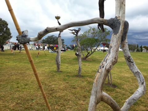 Stefan Gerstmann, Pilgrims or God Loves Fun 2012, NZ Sculpture OnShore 2012; photo by Rob Garrett