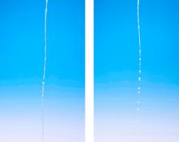 Sylvie Chasteau, Semen (left) and Breast Milk (right), 2013, each photograph 841 x 594 mm; images courtesy of the artist