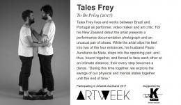 Tales Frey, Artweek Auckland 2017 promo montage