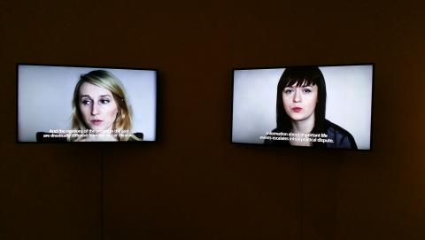 Tanja Muravskaja, The Sisters, 2015, two-channel video installation