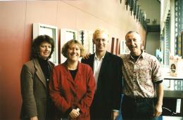 The Artists at Work team in 1999, Janeice Young, Anna Brookes, Rob Garrett, Geoff Noller