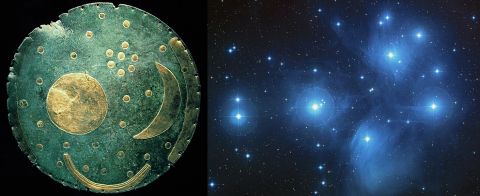 The oldest dateable record of Pleiades is on a German bronze disk: ca.1580BC