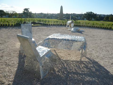 Trish Clarke, NZ Sculpture OnShore exhibition 2010, photo by Rob Garrett