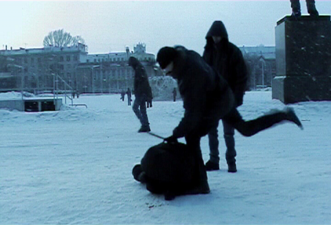 Vladimir Logutov in Witness to the Impossible at Moscow Centre of Art, Moscow, March 2007 (video still)